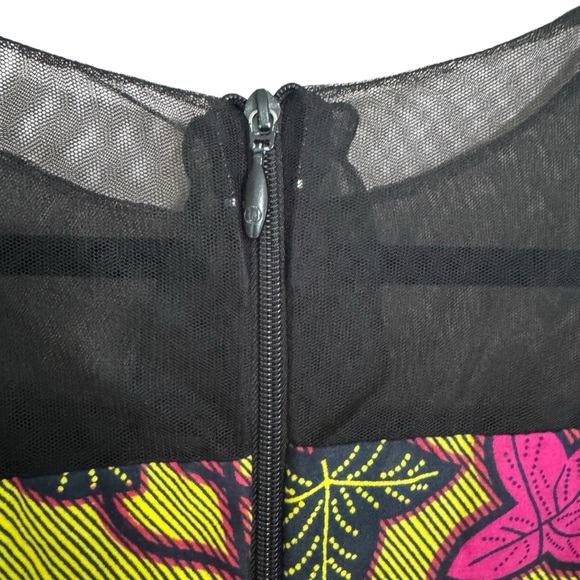 Labisi Adrian Custom Bridal Vibrant Floral Peplum Ankara with Sheer Sleeves - Picture 8 of 11